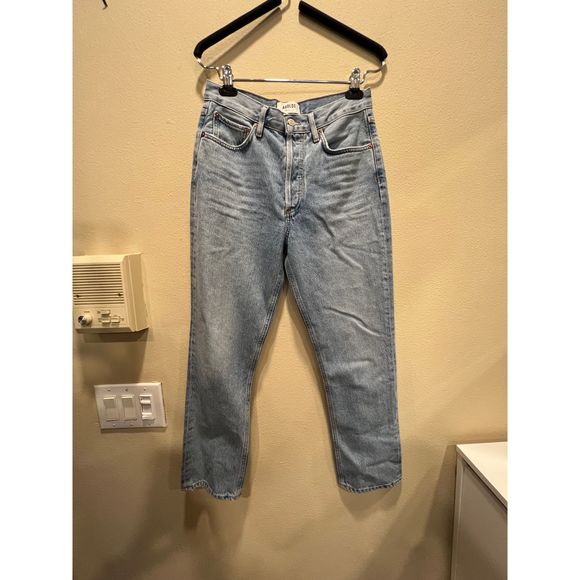 New *FLAW* AGOLDE Riley High Rise Straight Crop in Dimension Size 26 MSRP $188 - Picture 5 of 9